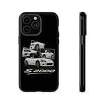 White S2000 Roadster Collage JDM Tough Phone Case Cover Gift