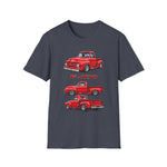 Red 1955 F100 Vintage Truck T-Shirt | Classic Trio Pickup Design