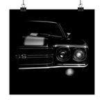 1970 Chevy Chevelle SS Poster Wall Art Print Classic Muscle Car Garage Decor