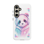 Pastel Panda Phone Case, Glitch Color Block Cover