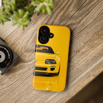Yellow Supra Phone Case, MK4 90s JDM Legend Tough Protective Cover for Men