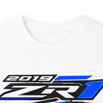 Blue 2019 ZR1 Sports Car illustration Long Sleeve Tee | Racing Graphic