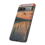 Red Dragonfly Rice Paddy Sunset Phone Case Tough Case