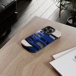 R34 Skyline GT-R Bayside Blue Tough Phone Case for 90s JDM Fans