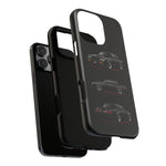 Black GNX Phone Case, Three-View Muscle Car Vector Tough Cover