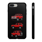 Early Bronco Phone Case Red, Three-View Truck Vector Cover
