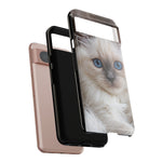 Ragdoll Kitten Phone Case, Blue Eyes Macro Portrait Cover, Gift