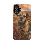 Border Terrier Earthy Watercolor Art Tough Phone Case