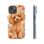 Miniature Poodle Whimsical Watercolor Art Tough Phone Case