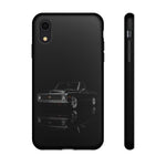 Black Classic C10 Truck Phone Case | Vintage Pickup Reflection, Minimal Auto Design