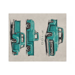 Teal Vintage 1956 F100 Truck Blanket | Microfiber Velveteen Throw