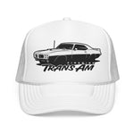 Firebird Trans Am Foam Trucker Hat – Classic Muscle Car Outline Snapback Mesh Cap Retro Style