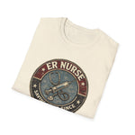 ER Nurse Saving Lives Since Vintage Badge T-Shirt Emergency Room Nursing Gift