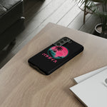 Retro Vaporwave Tropical Sunset phone case | Paradise Japanese text