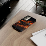 Black Charger Classic Muscle Flames Tough Phone Case Cover Gift