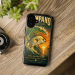 Golden Pompano Fish Phone Case | Coastal Sunset Surf Illustration