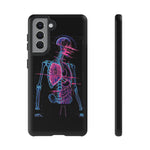 Neon Anatomical Skeleton Phone Case | Internal Displacement Art