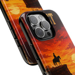 Western Sunset Cowboy Phone Case | Rugged Protective Cover