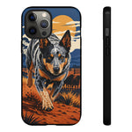 Blue Heeler Australian Cattle Dog Art Tough Phone Case