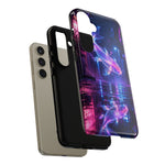 Neon Koi Reflection Vaporwave phone case | Tough Cover
