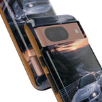 Skyline GT-R R34 White Nurburgring Speed Art Tough Phone Case