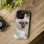 Ragdoll Kitten Phone Case, Blue Eyes Macro Portrait Cover, Gift