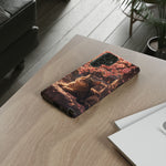 Cherry Blossom Cat Phone Case, Painterly Spring Art Cover