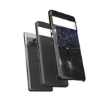 Black C7 City Skyline Rooftop Sports Car Tough Phone Case