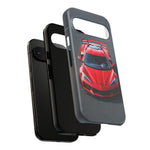 Red C8 Z06 Track Wing Tough Phone Case Cover Gift Art