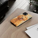 Goldendoodle Fluffy Curls Portrait Art Tough Phone Case