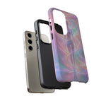 Pastel Aura Phone Case, Swirling Silhouette 3D Cover, Gift
