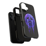 Glitch Sad Face Phone Case, Anime Melt Static Tough Cover