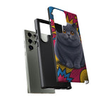 British Shorthair Round Pop Art Tough Phone Case