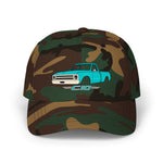 1968 Chevy C10 Dad Hat Classic Truck Cap Adjustable Strap Teal Short Bed