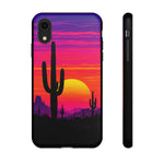 Desert Vaporwave Cactus Sunset Phone Case – Southwest Aesthetic