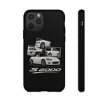 White S2000 Roadster Collage JDM Tough Phone Case Cover Gift