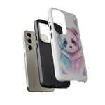 Pastel Panda Phone Case, Glitch Color Block Cover