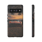 1969 C3 Corvette Phone Case, Orange Dirt Trail Dusk Cover, Gift