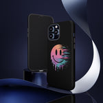Melting Glitch Smiley Face Phone Case Trippy Tough Case