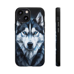 Siberian Husky Geometric Diamond Art Tough Phone Case