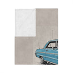 1964 Chevy Impala Illustration  Microfiber Blanket | Classic Car Throw