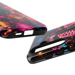 Neon Roller Skates Tough Case | Retro 80s Skate Night Phone Cover