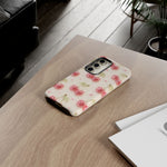 Pink Cherry Pattern Phone Case | Cute Retro Fruit Design