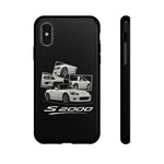 White S2000 Roadster Collage JDM Tough Phone Case Cover Gift