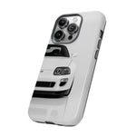 White MK4 Supra Phone Case, Retro 90s JDM Tough Cover for Car Enthusiasts