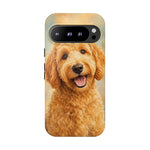 Goldendoodle Fluffy Curls Portrait Art Tough Phone Case