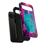 Neon Flamingo Pool Vaporwave Art Tough Phone Case