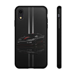 300ZX Phone Case, Black 90 JDM Sports Car Red Stripe Studio Cover