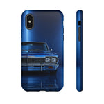 Blue Impala 1964 Phone Case, Classic Lowrider Tough Cover for Classic Car Fans