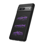 MK4 Supra Phone Case Purple, Three-View Vector Cover